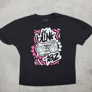 Blink 182 Shirt Men Small Concert Tour Rock Band Alternative Boombox Black Adult